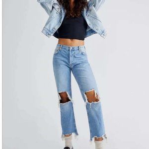 Free People We The Free Maggie Straight Denim Jeans 31